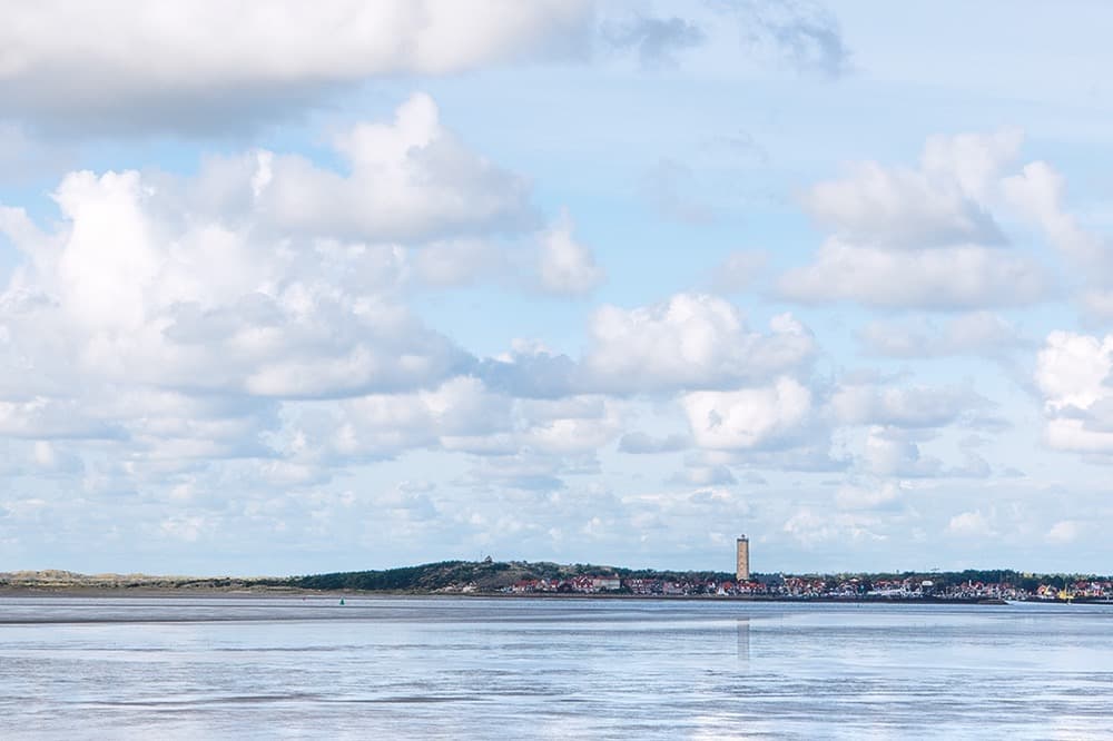 Terschelling vanuit het water, vakantie op het Waddeneiland