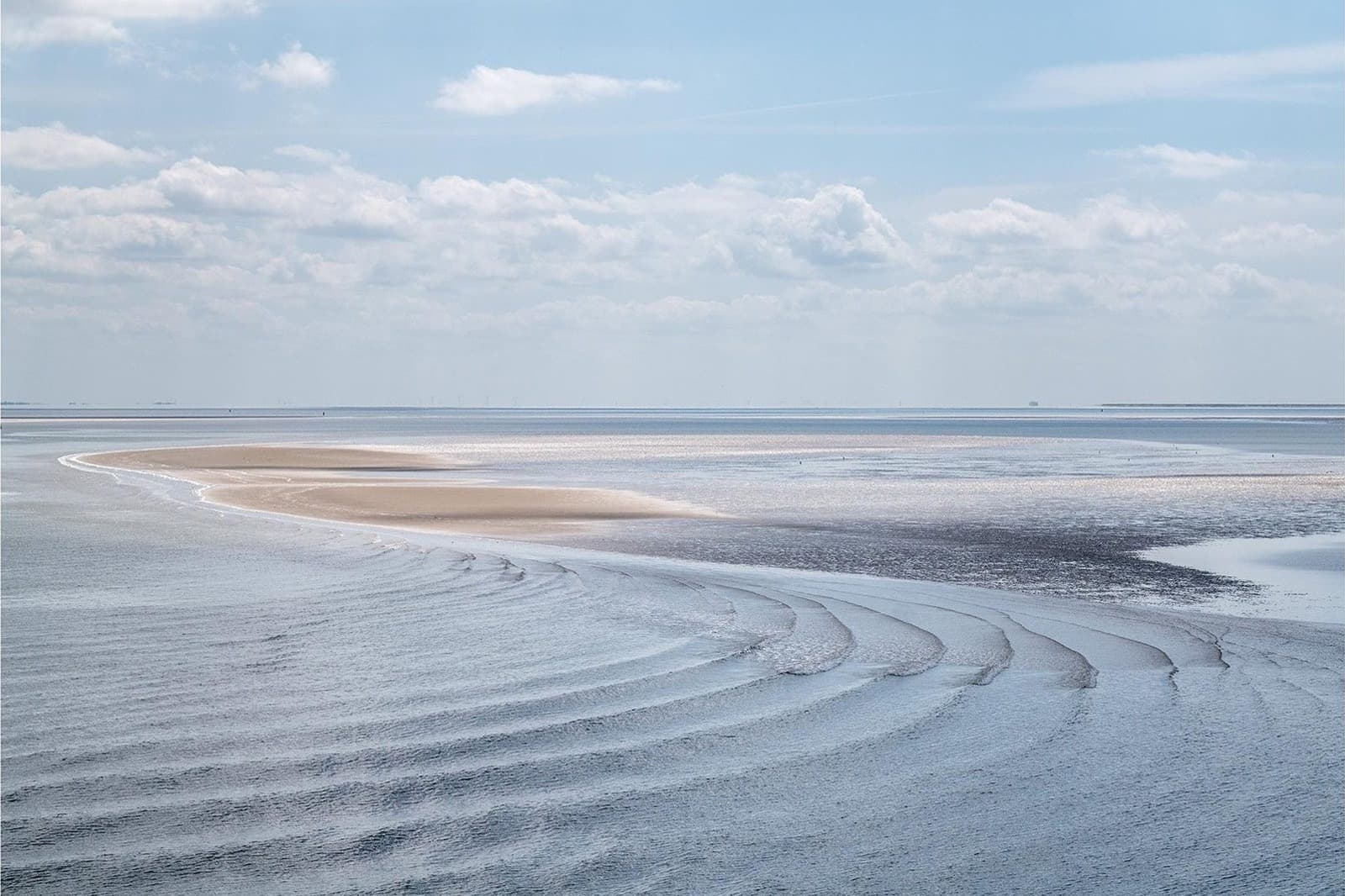 Het Wad bij Terschelling bij eb, UNESCO Waddengebied natuur
